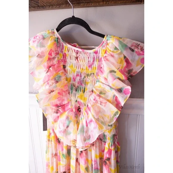Anthropologie MISA Reversible Ruffled Dress XS NEW